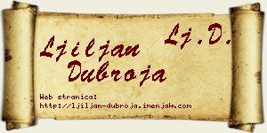 Ljiljan Dubroja vizit kartica